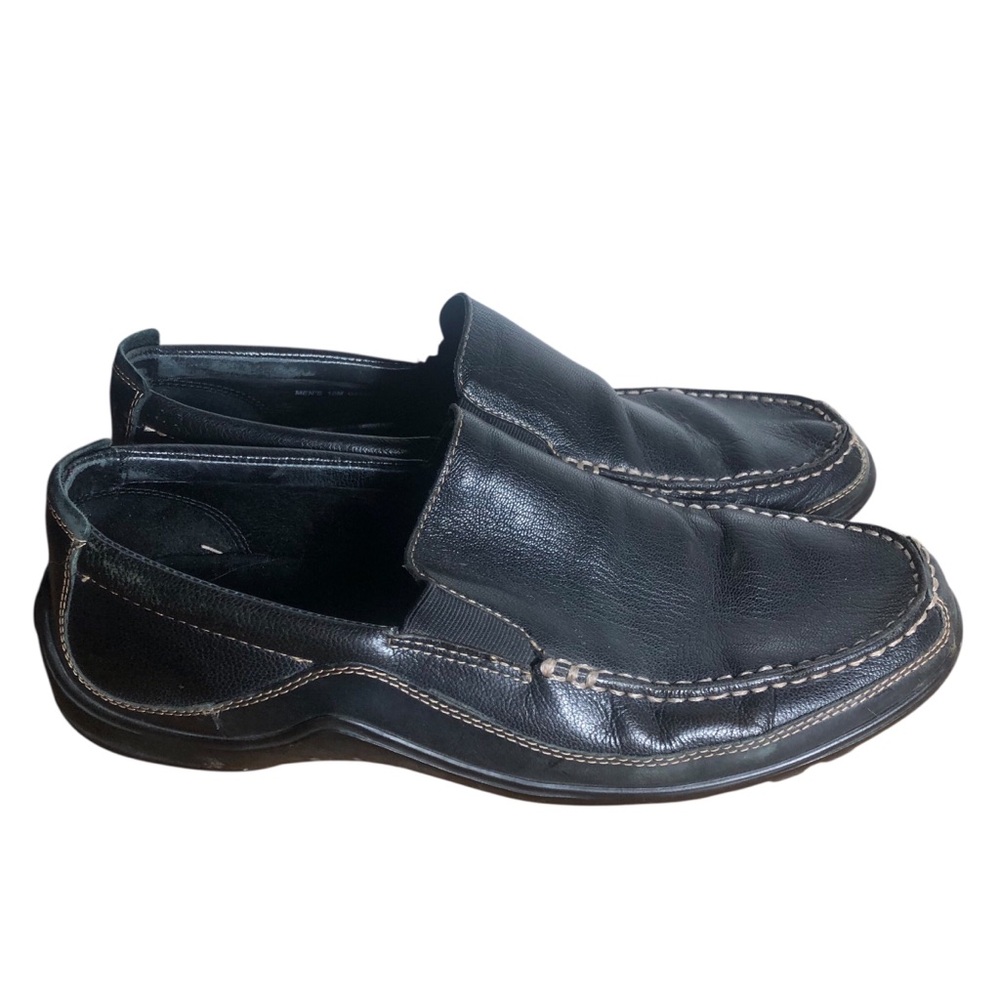Cole Hasn black leather slip on loafer shoes Sz 10 M